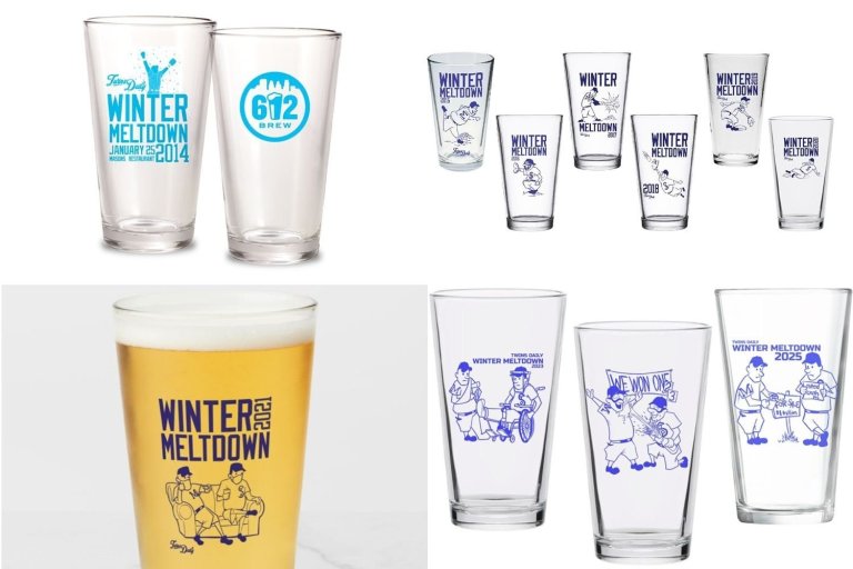 Winter Meltdown Pint Glasses Through The Years