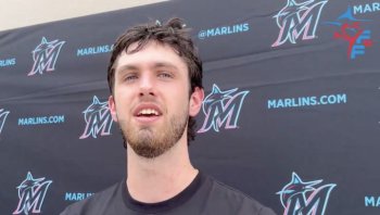 Thomas White adds upper-body strength, extension in advance of potential Marlins debut