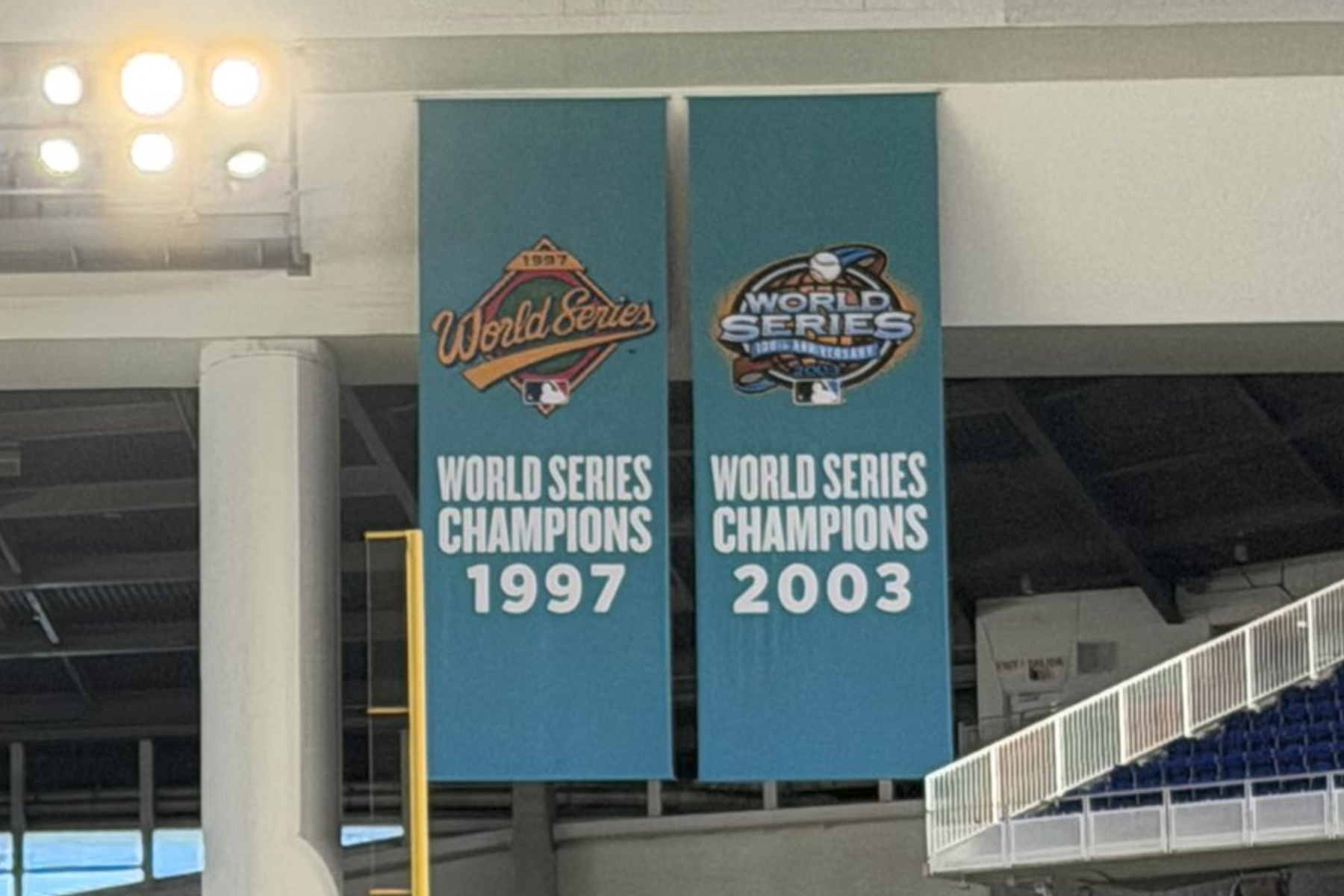More information about "Marlins' World Series banners relocated, improved for 2026 season"