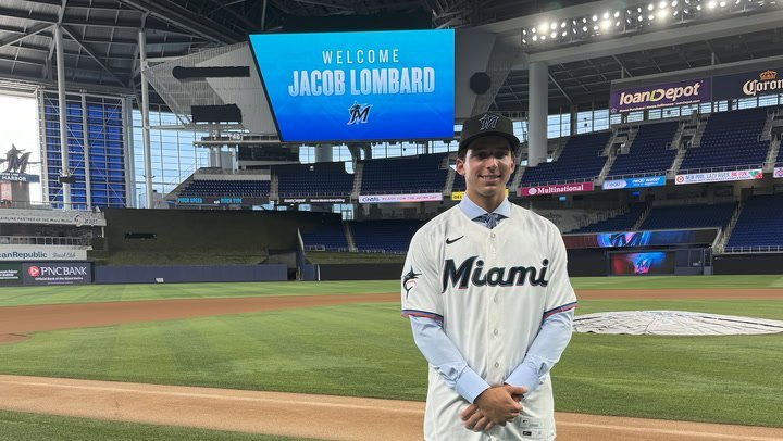 Marlins sign, introduce 2026 top draft pick Jacob Lombard